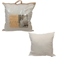 Подушка 70х70 Лебяжий пух (чехол п/э 90 с молнией, кант, чемодан) ДомВелл Коллекция Жемчужина