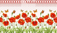Полотенце вафельное 50*75 ДомВелл Маков цвет 438