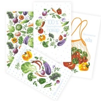 Полотенце вафельное 36*60 ДомВелл Овощи 1001/1 ПРОМО