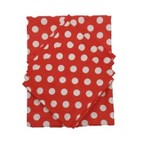 Комплект д/кухни ДомВелл Прованс Горох красный 5пр. (скатерть, 4 салфетки) 