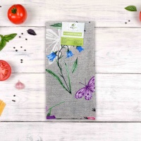 Полотенце вафельное 50*75 ДомВелл Бабочки 5131/1