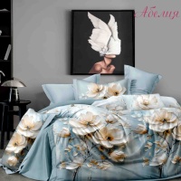 Простыня 150х215 ДомВелл (Поплин) 8038В Абелия