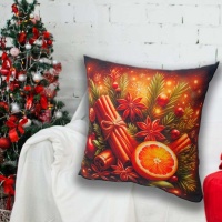 Подушка 35*35 ДомВелл габардин, поплин Корица