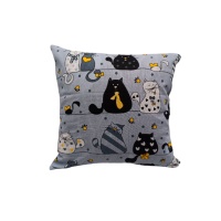 Наволочка декоративная 45х45 ДомВелл бязь 7206/3 Коты