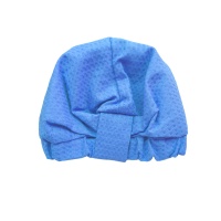 Чалма для бани женская ДомВелл вафелька голубая