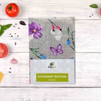 Скатерть вафельная 120х150 ДомВелл Бабочки 5131/1