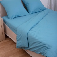 Комплект постельного белья Евро (50*70) ДомВелл Поплин Соло  Дельфин