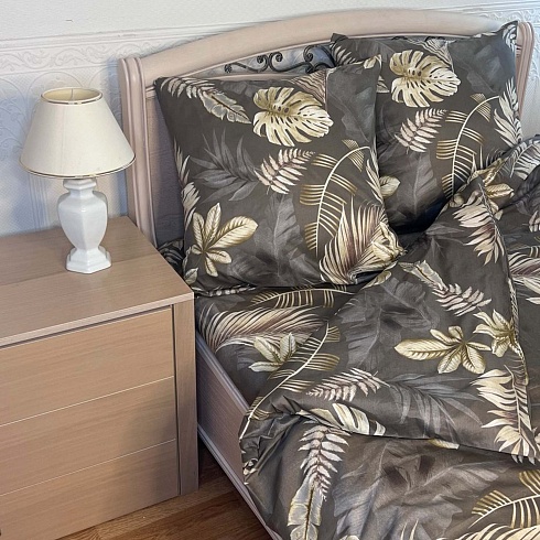 Комплект постельного белья 1,5 (70*70) ДомВелл Удачный полисатин-70 2963/9 Тропический микс