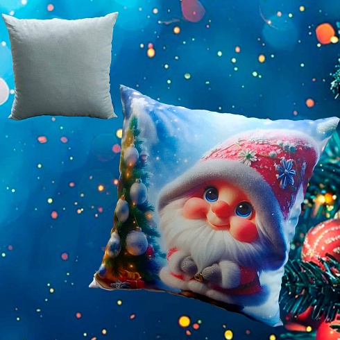 Подушка 35*35 ДомВелл габардин, поплин Гном