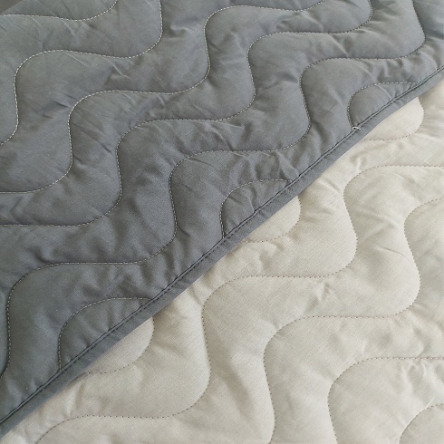 Покрывало стеганое 210*240 ДомВелл двустороннее Поплин Графит