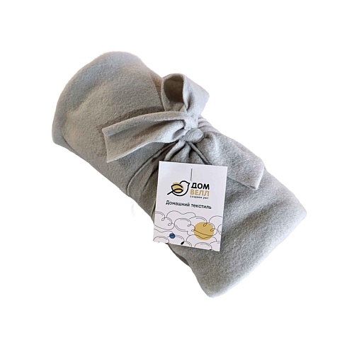 Плед 130х170 ДомВелл флис Серый