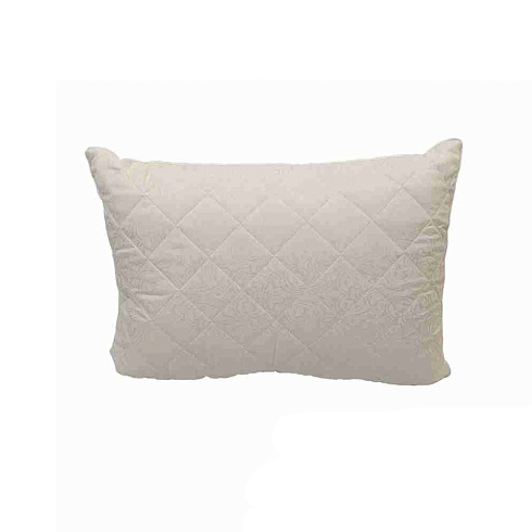 Подушка 70х70 Лебяжий пух (чехол п/э 90 с молнией, кант, чемодан) ДомВелл Коллекция Жемчужина