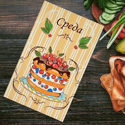 Полотенце вафельное 36*60 ДомВелл Неделька