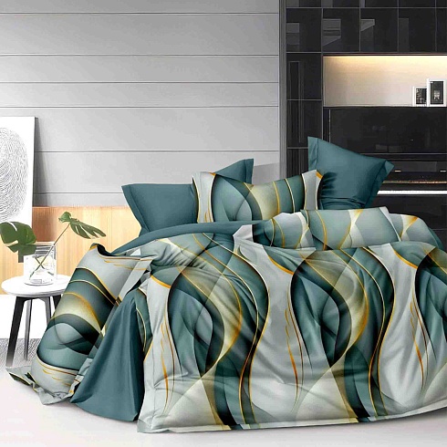 Пододеяльник 2-х сп. (215*175 см) ДомВелл (Поплин) 8033А Жизель