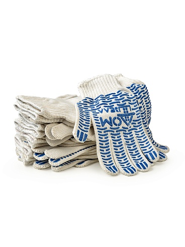 Перчатки х/б 7кл бел ПВХ ДомВелл ПРОМ