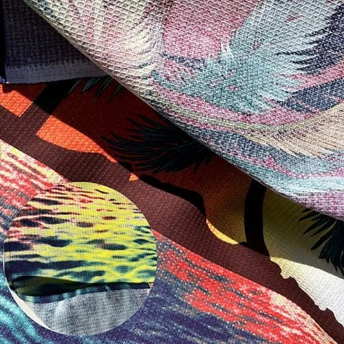 Полотенце вафельное 80*150 ДомВелл Гавайи 12959/1