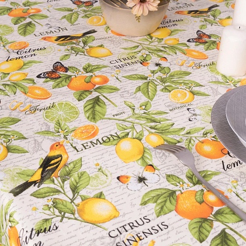 Скатерть из рогожки 120х150 ДомВелл Сиеста 3115/1