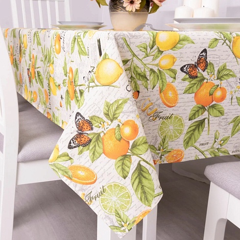 Скатерть из рогожки 120х150 ДомВелл Сиеста 3115/1