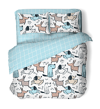 Комплект постельного белья 1,5 (50*70) ДомВелл Бязь Детство 10308/1 Пёсики (1 наволочка)