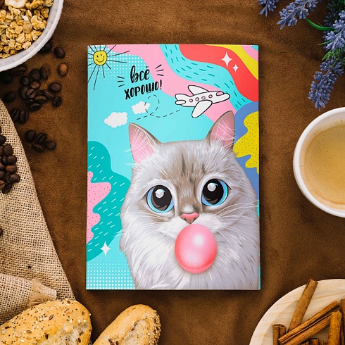 Полотенце вафельное  50*60 ДомВелл Кис-кис 3109/1