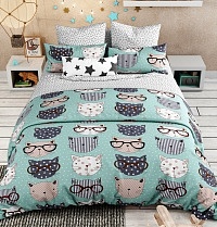 Комплект постельного белья 1,5 (50*70) ДомВелл Бязь Детство 7395/1 Стиляги (1 наволочка)