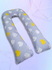 Подушка форма "U" 9313/1 Моника (бязь, пакет) ДомВелл многофункциональная 140*80