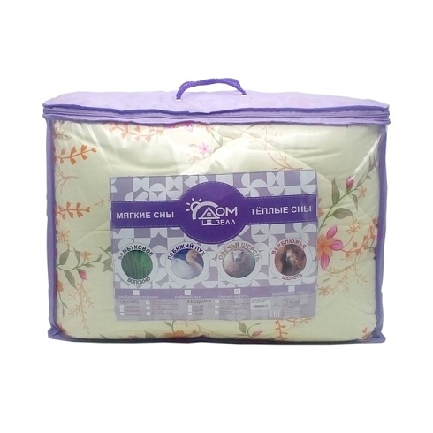 Одеяло 200х220 ДомВелл Верблюжья шерсть (п/э 90, чемодан) 