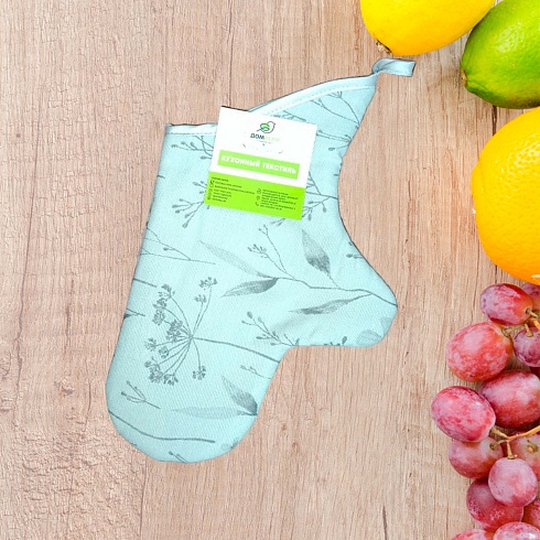 Варежка кухонная ДомВелл рогожка Гербарий