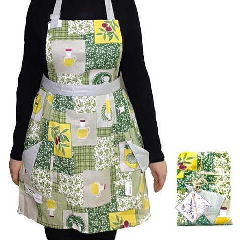 Фартук с карманами ДомВелл рогожка Греция