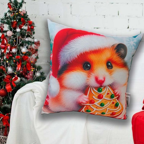 Подушка 35*35 ДомВелл габардин, поплин Хомка