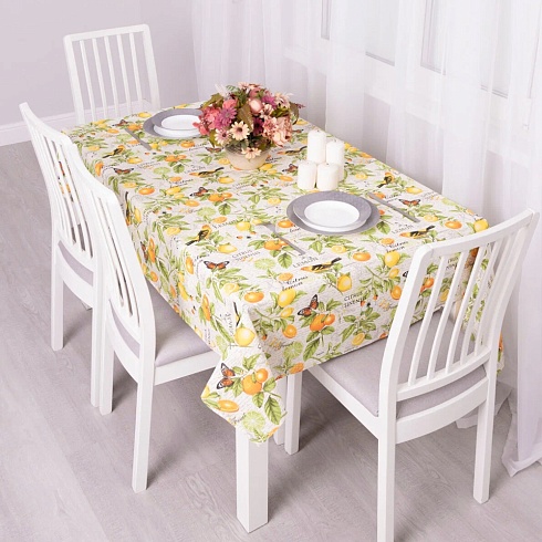 Скатерть из рогожки 120х150 ДомВелл Сиеста 3115/1