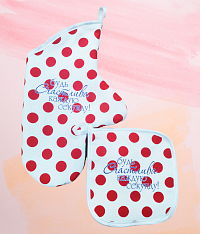 Набор для кухни 2пр. варежка+прихватка ДомВелл рогожка "Будь счастлива"