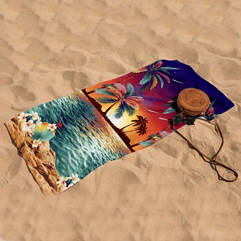 Полотенце вафельное 80*150 ДомВелл Гавайи 12959/1