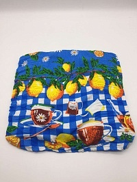 Чехол на табурет 40*40 ДомВелл рогожка/поролон Лимоны