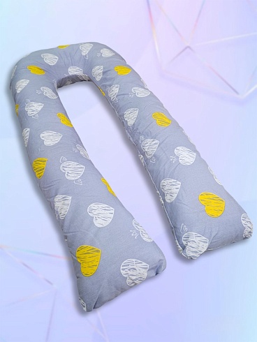 Подушка форма "U" 9313/1 Моника (бязь, пакет) ДомВелл многофункциональная 140*80