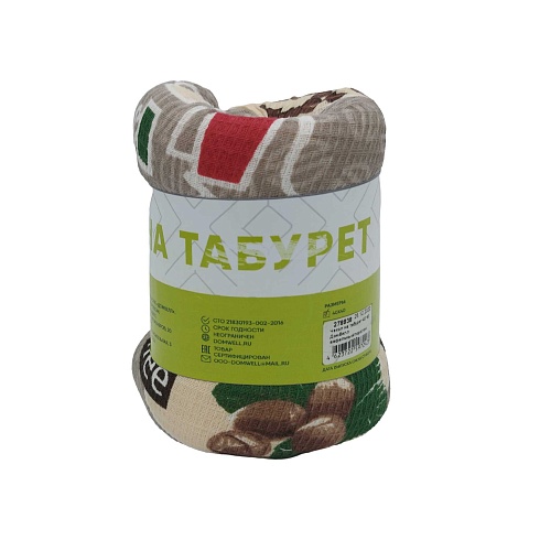 Чехол на табурет 40*40 ДомВелл вафельный/поролон Шоколад 366/5
