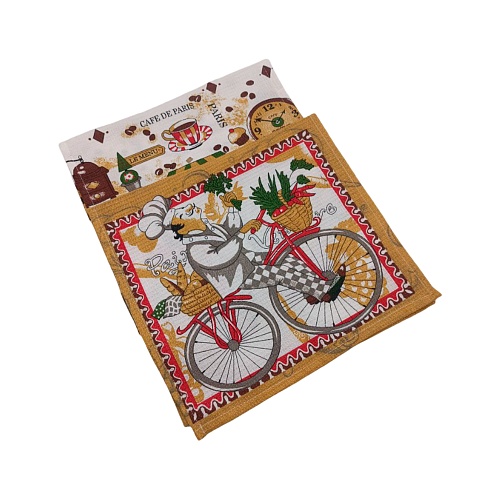 Полотенце вафельное 36*60 ДомВелл 7035/1 Поварята ПРОМО